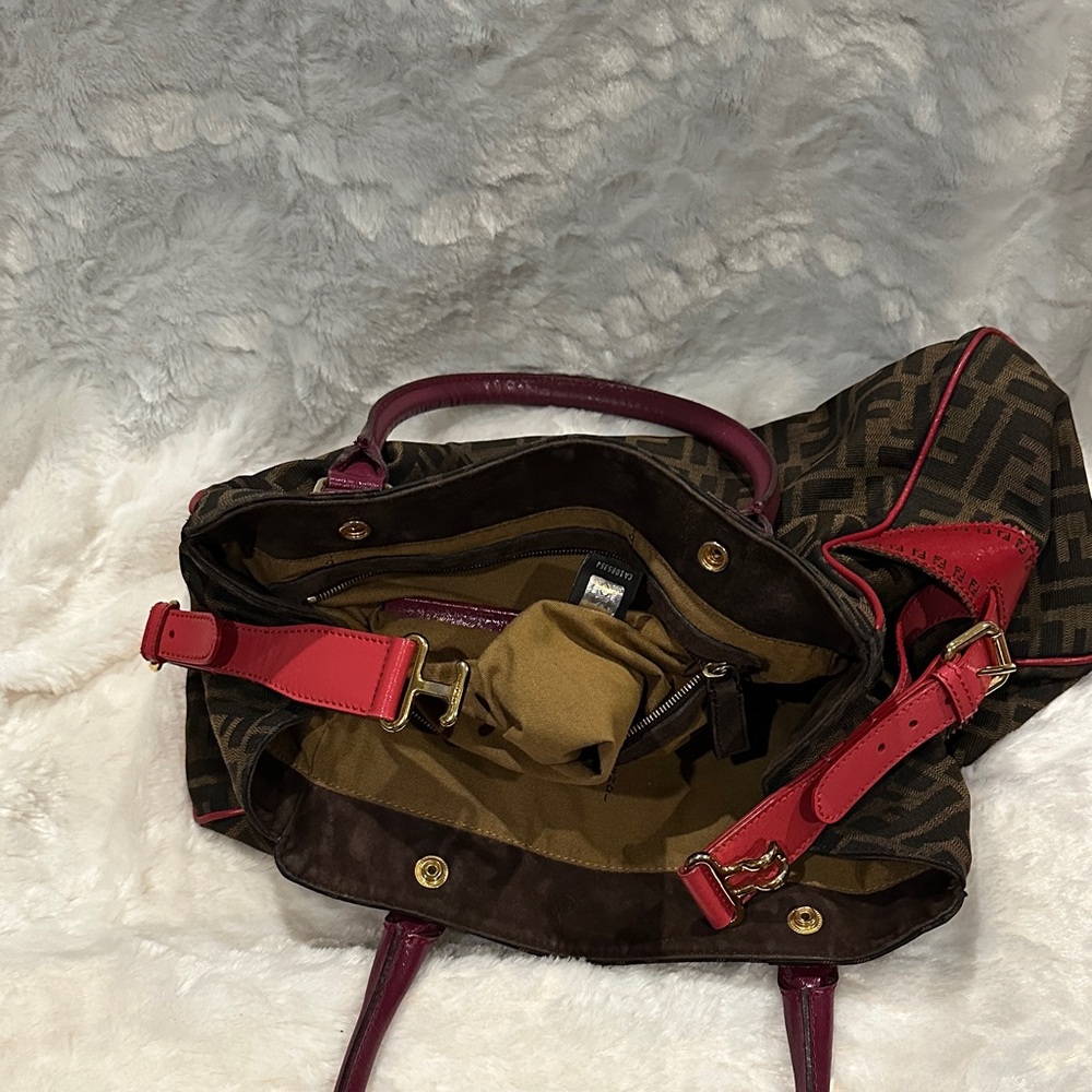 Fendi Zucca canvas bag, multicolored, canvas and leather chef de jour bag - Picture 14 of 14